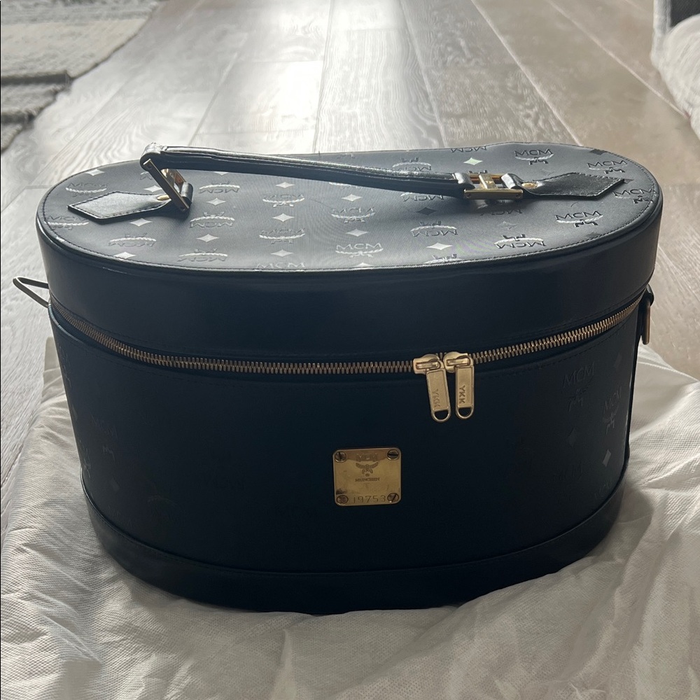 MCM Black Oval Cosmetic Case